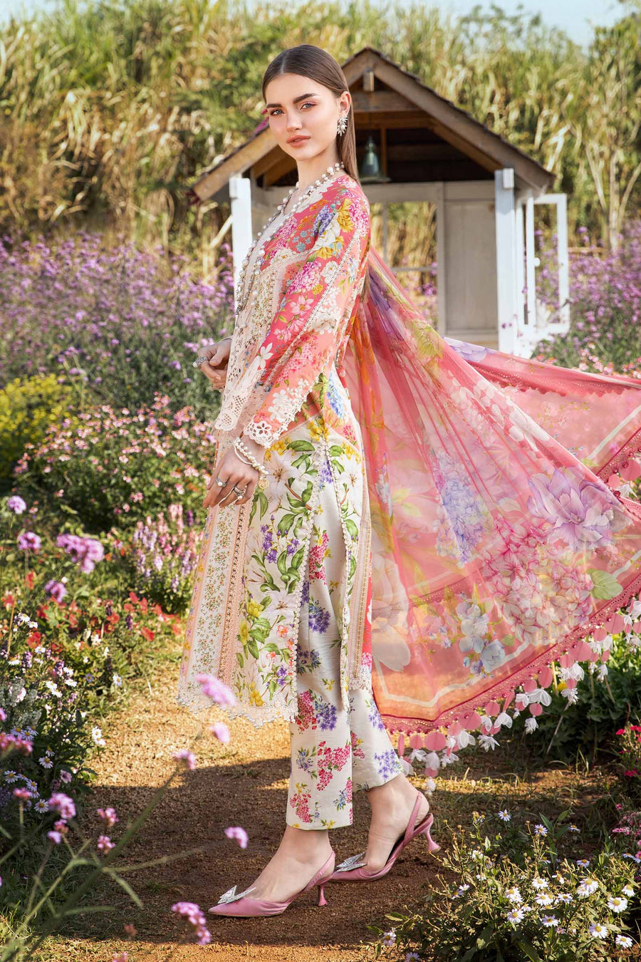 3 PIECE - UNSTITCHED | PRINTED LAWN - MB1127-A