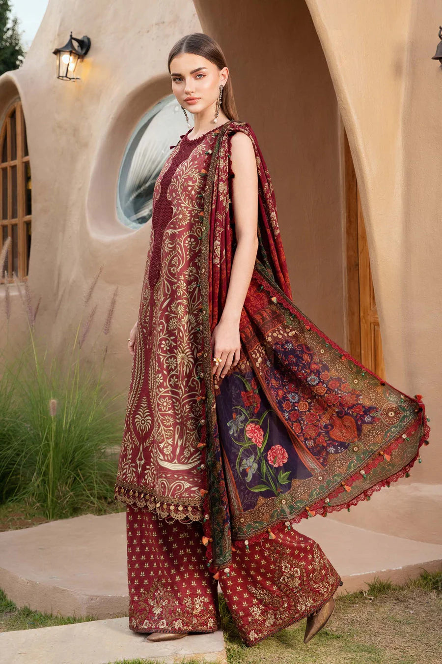 3 PIECE - UNSTITCHED | PRINTED LAWN - MB1129-A