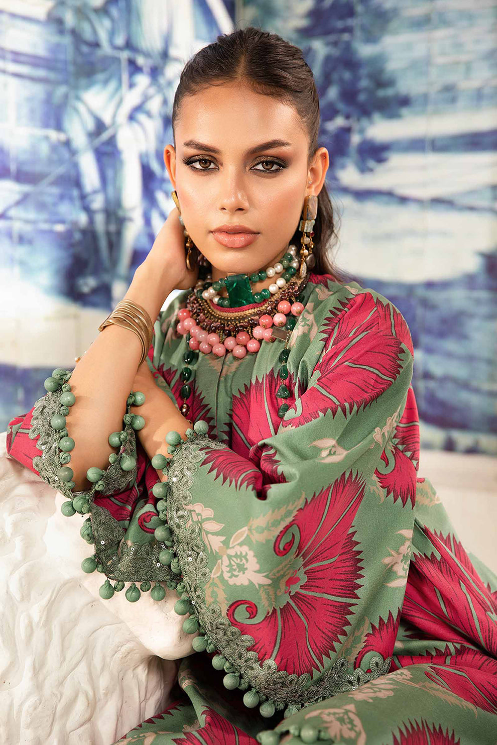 3 PIECE - UNSTITCHED | PRINTED LAWN - MB1200-B