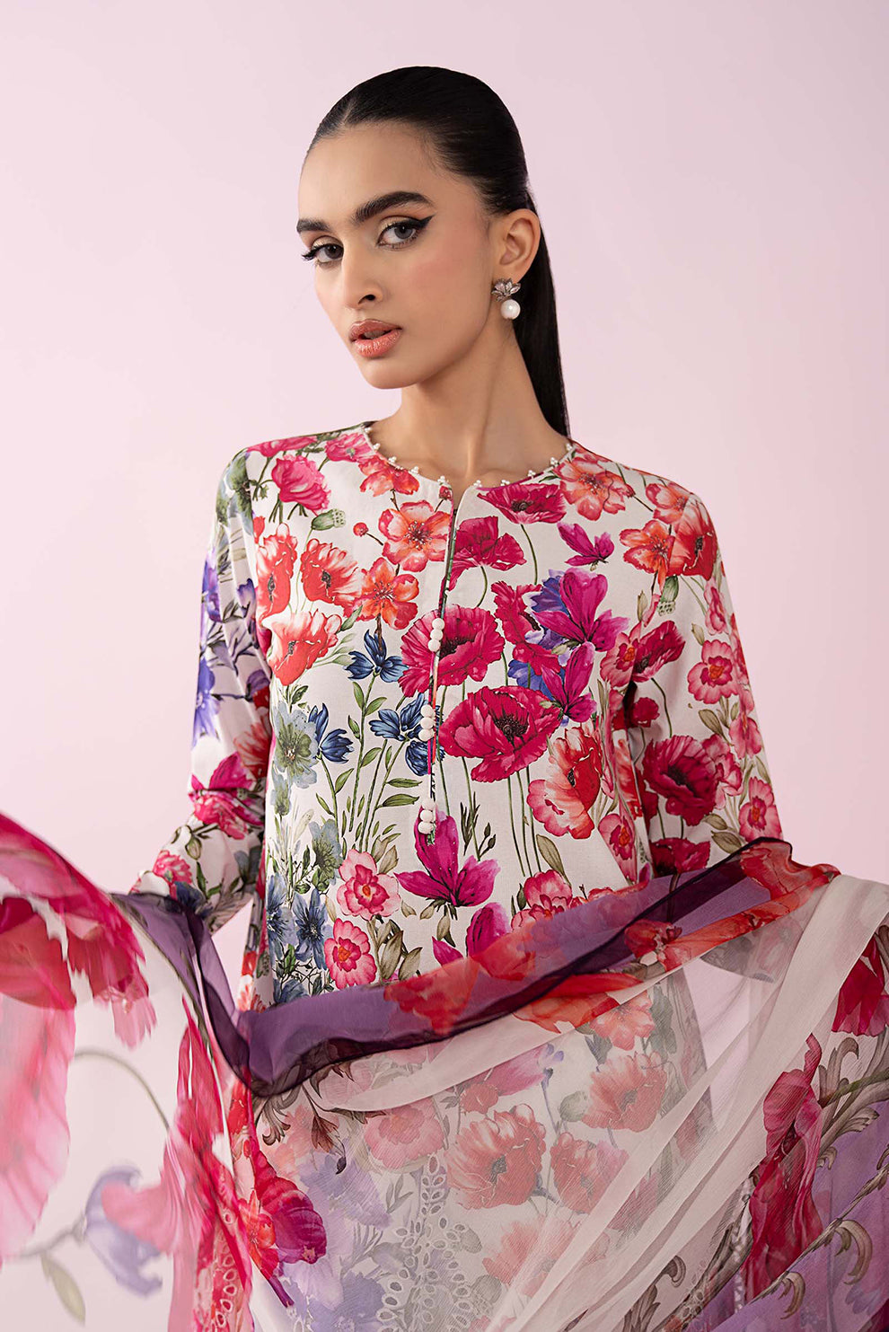 3 PIECE - UNSTITCHED | PRINTED LAWN - MB1219