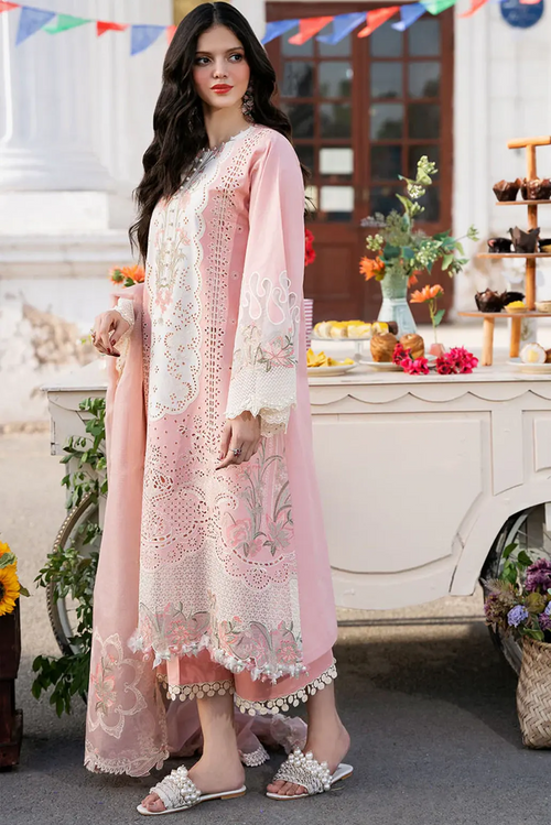 3 PIECE - UNSTITCHED | CHIKAN KARI EMBROIDERED LAWN - BI1144