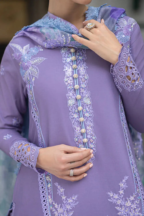 3 Piece - Unstitched Chicken Kari Embroided Lawn fabric OR-86