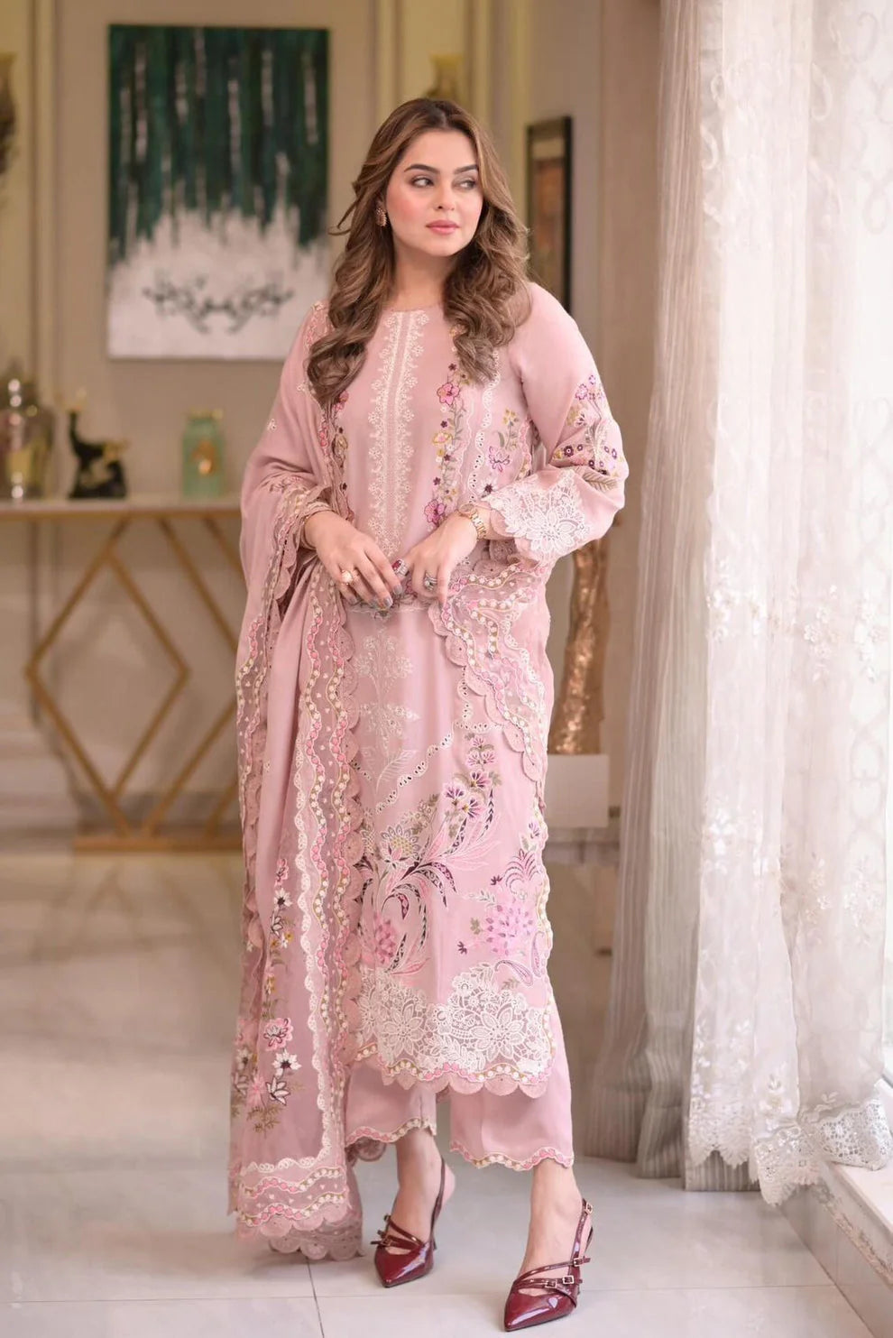 3 PIECE - UNSTITCHED | LUXURY EMBROIDERED LAWN - AL1101