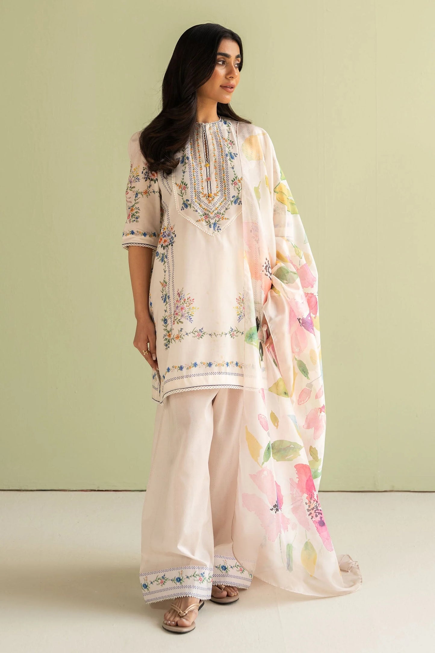 3 PIECE - UNSTITCHED | PRINTED LAWN - ZS1134