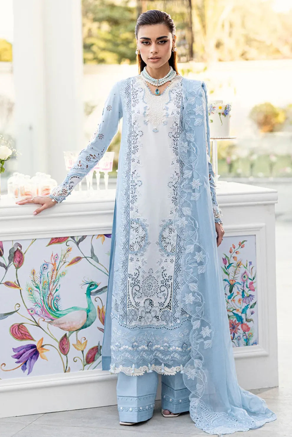 3 PIECE - UNSTITCHED | LUXURY EMBROIDERED LAWN - QL1111