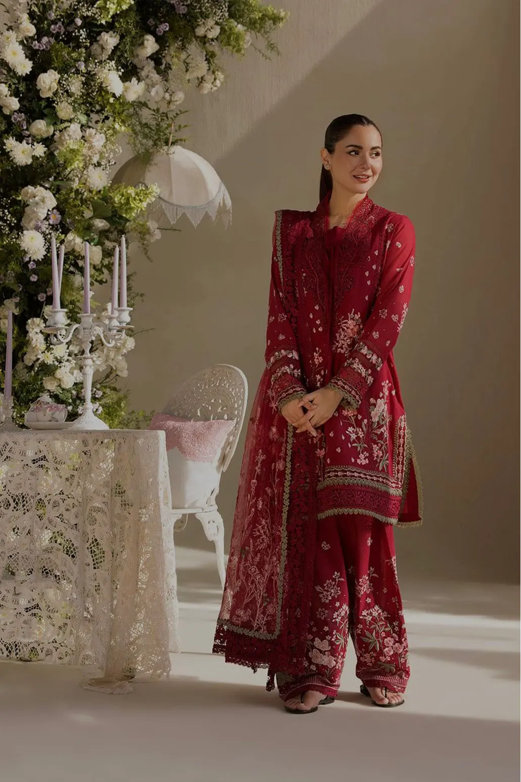 3 PIECE - UNSTITCHED | EMBROIDERED LAWN - GR1246