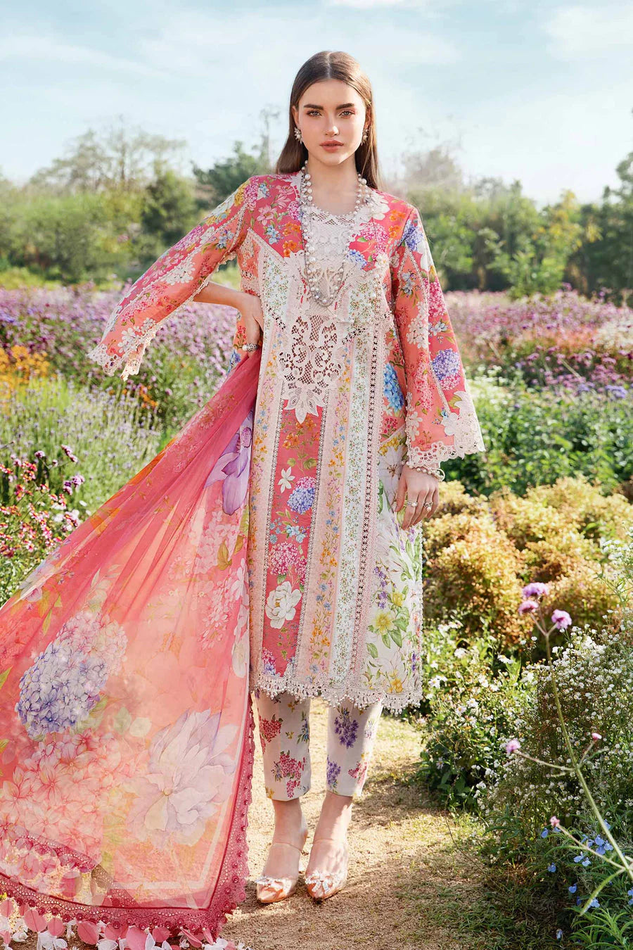 3 PIECE - UNSTITCHED | PRINTED LAWN - MB1127-A
