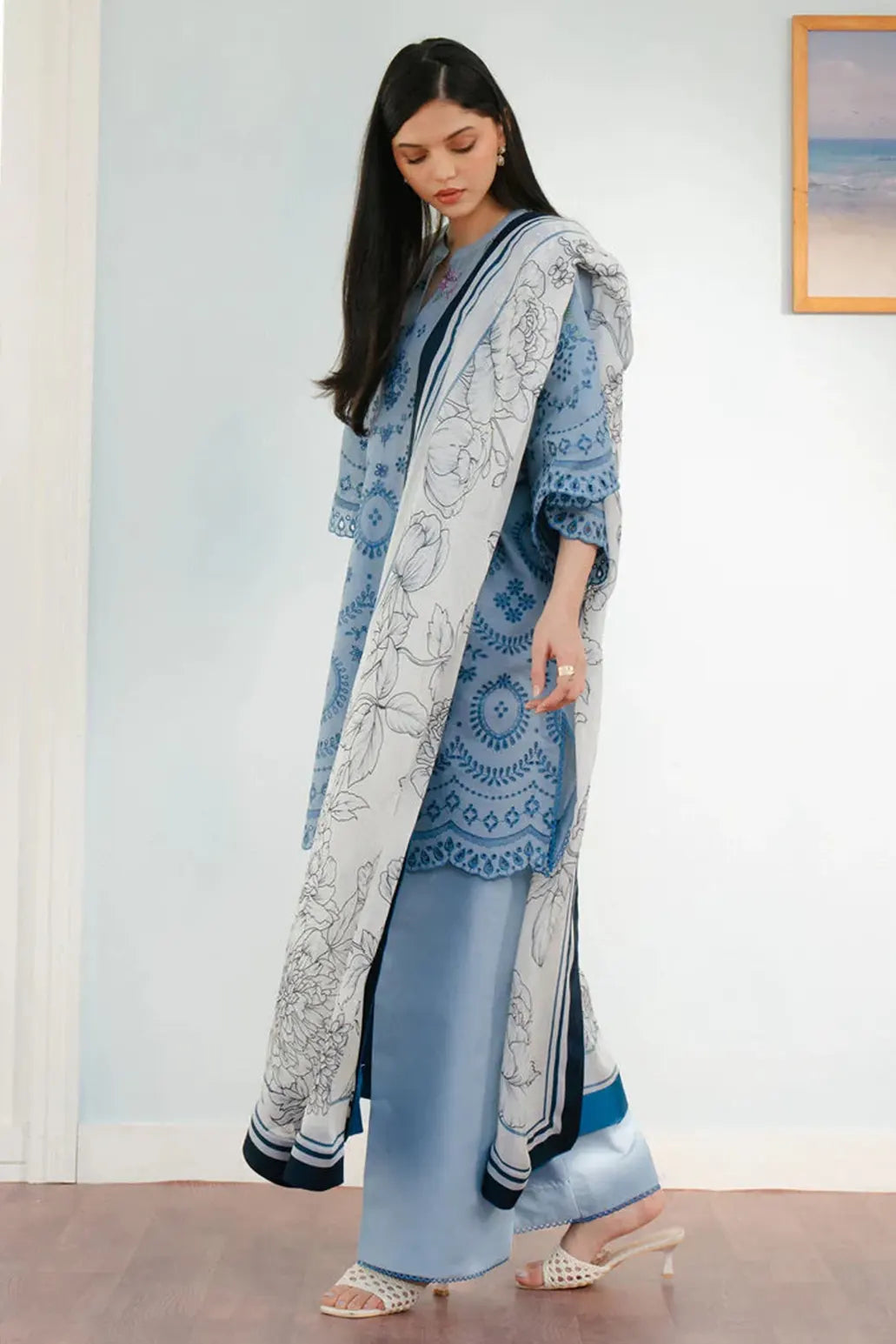 3 PIECE - UNSTITCHED | EMBROIDERED LAWN - ZS1117
