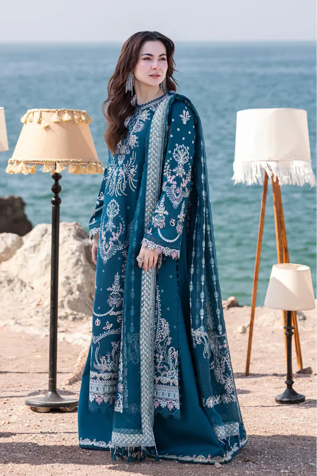 3 PIECE - UNSTITCHED | LUXURY EMBROIDERED LAWN - QL1182