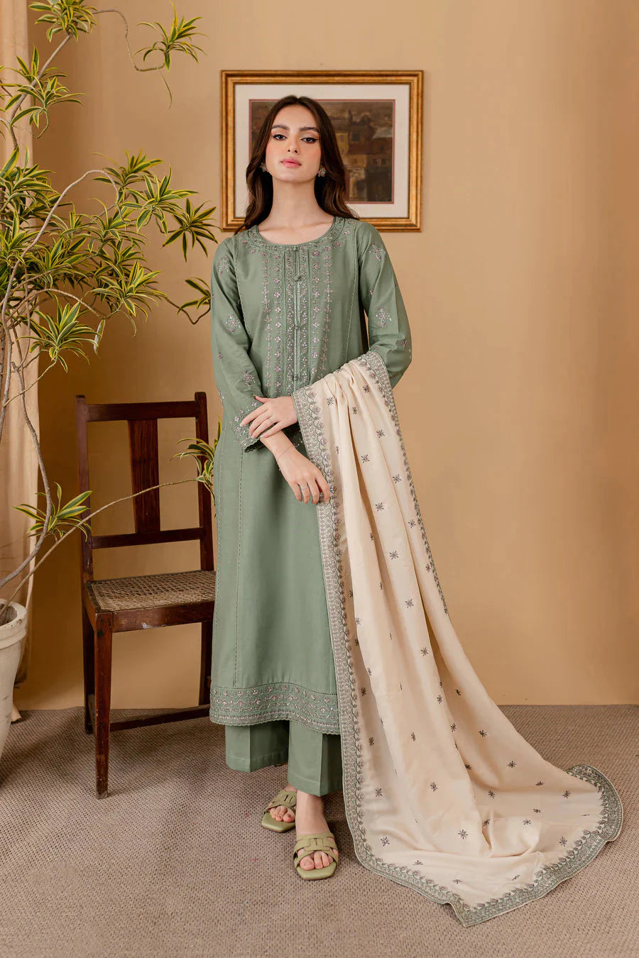 3 PIECE - UNSTITCHED | EMBROIDERED LAWN - BK1159