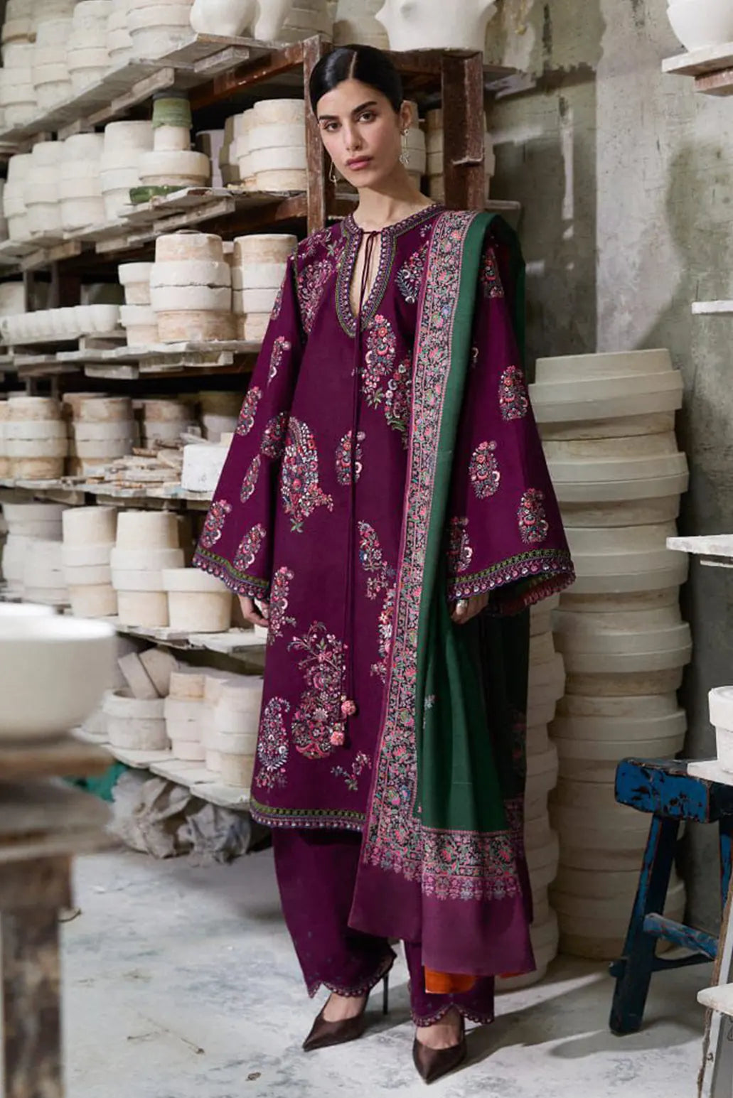 3 PIECE - UNSTITCHED | EMBROIDERED LAWN - GR1249
