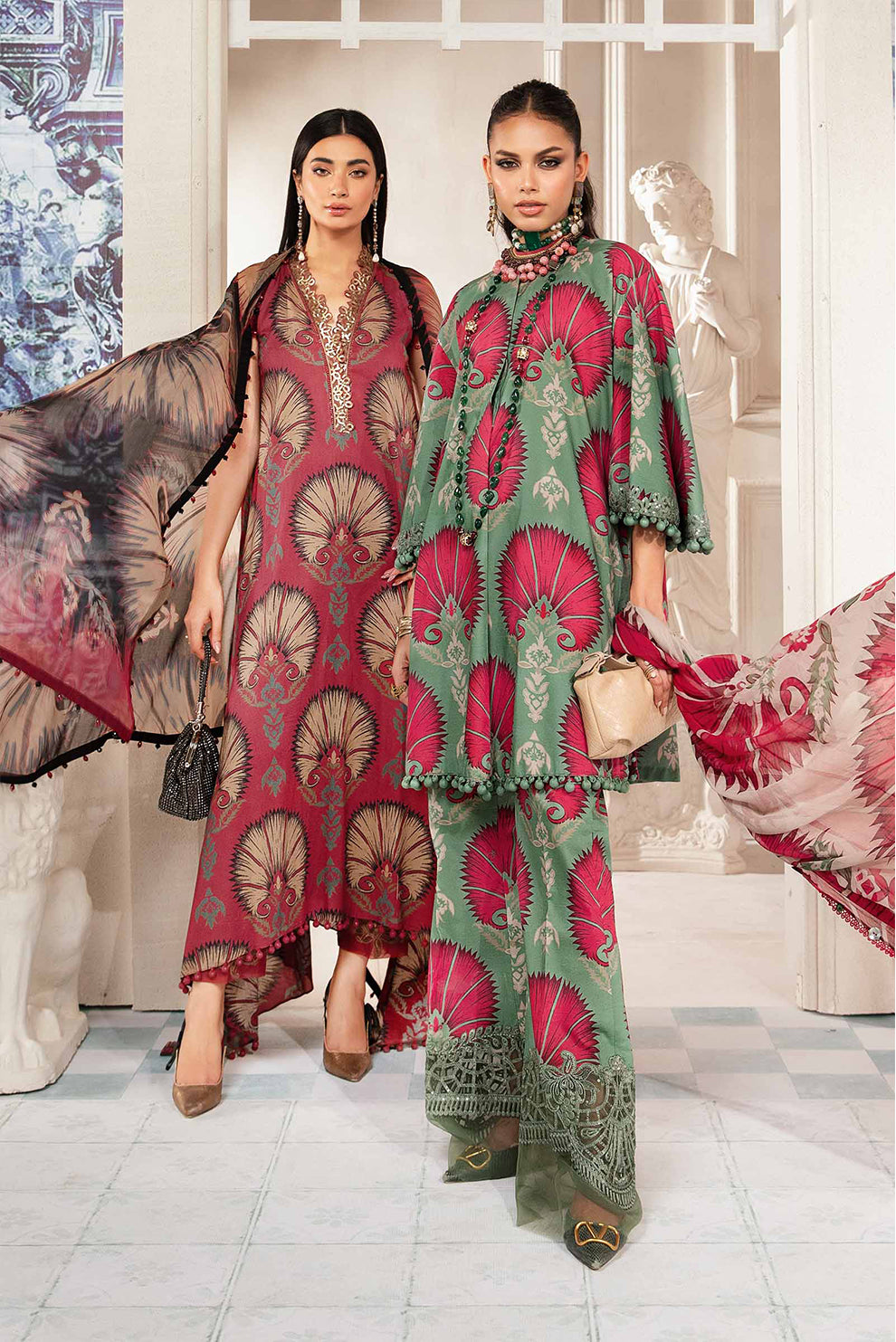 3 PIECE - UNSTITCHED | PRINTED LAWN - MB1200-A