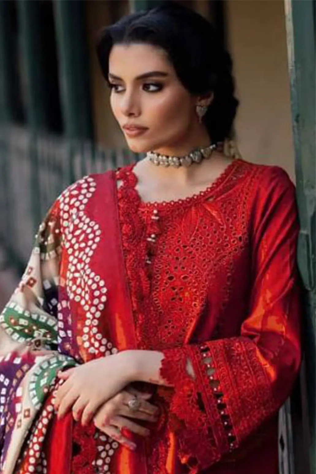 3 PIECE - UNSTITCHED | CHIKAN KARI EMBROIDERED LAWN - NR1189
