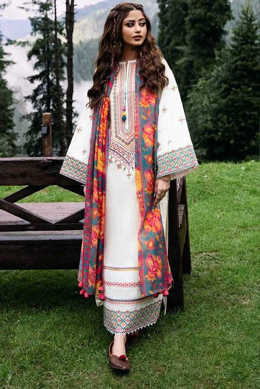 3 PIECE - UNSTITCHED | EMBROIDERED LAWN - SH1114