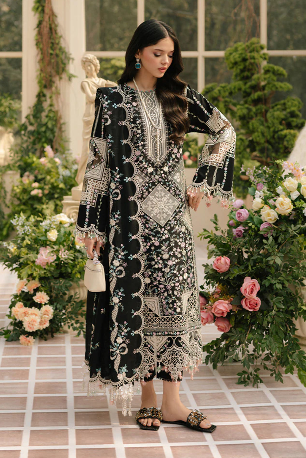 3 PIECE - UNSTITCHED | LUXURY EMBROIDERED LAWN - BI1199