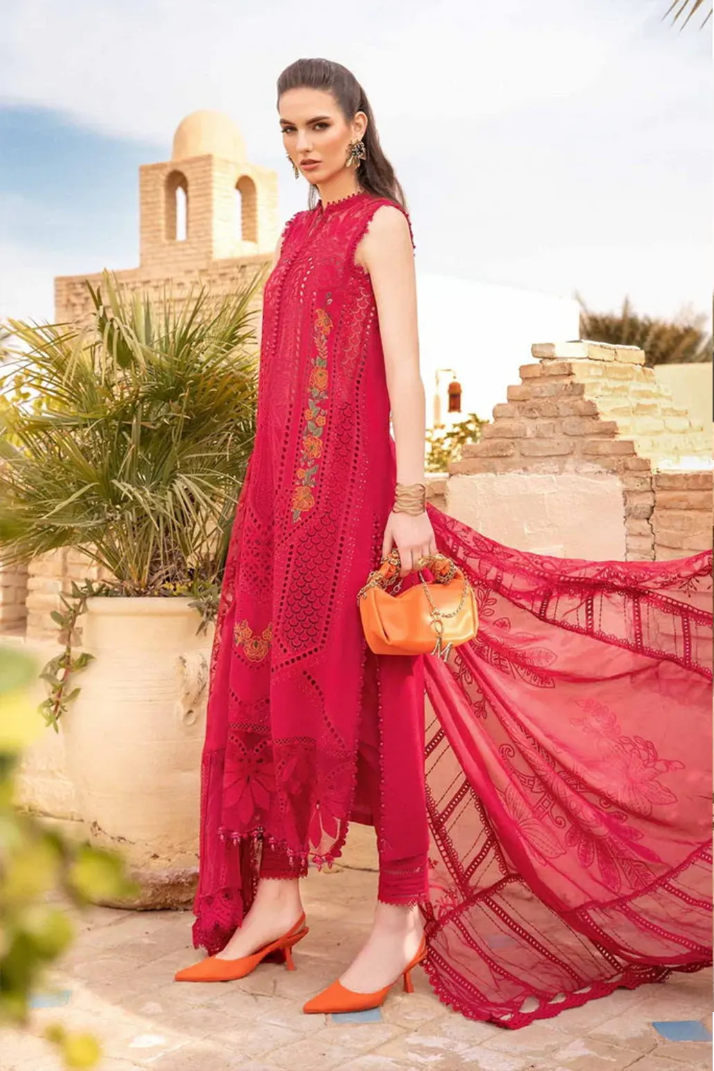 3 PIECE - UNSTITCHED | LUXURY EMBROIDERED LAWN - MB1121