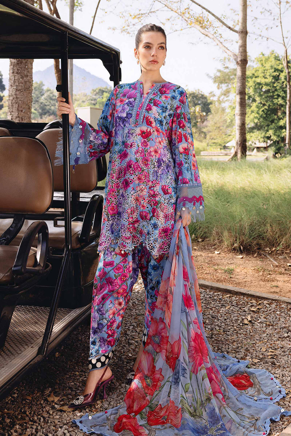 3 PIECE - UNSTITCHED | PRINTED LAWN - MB1220