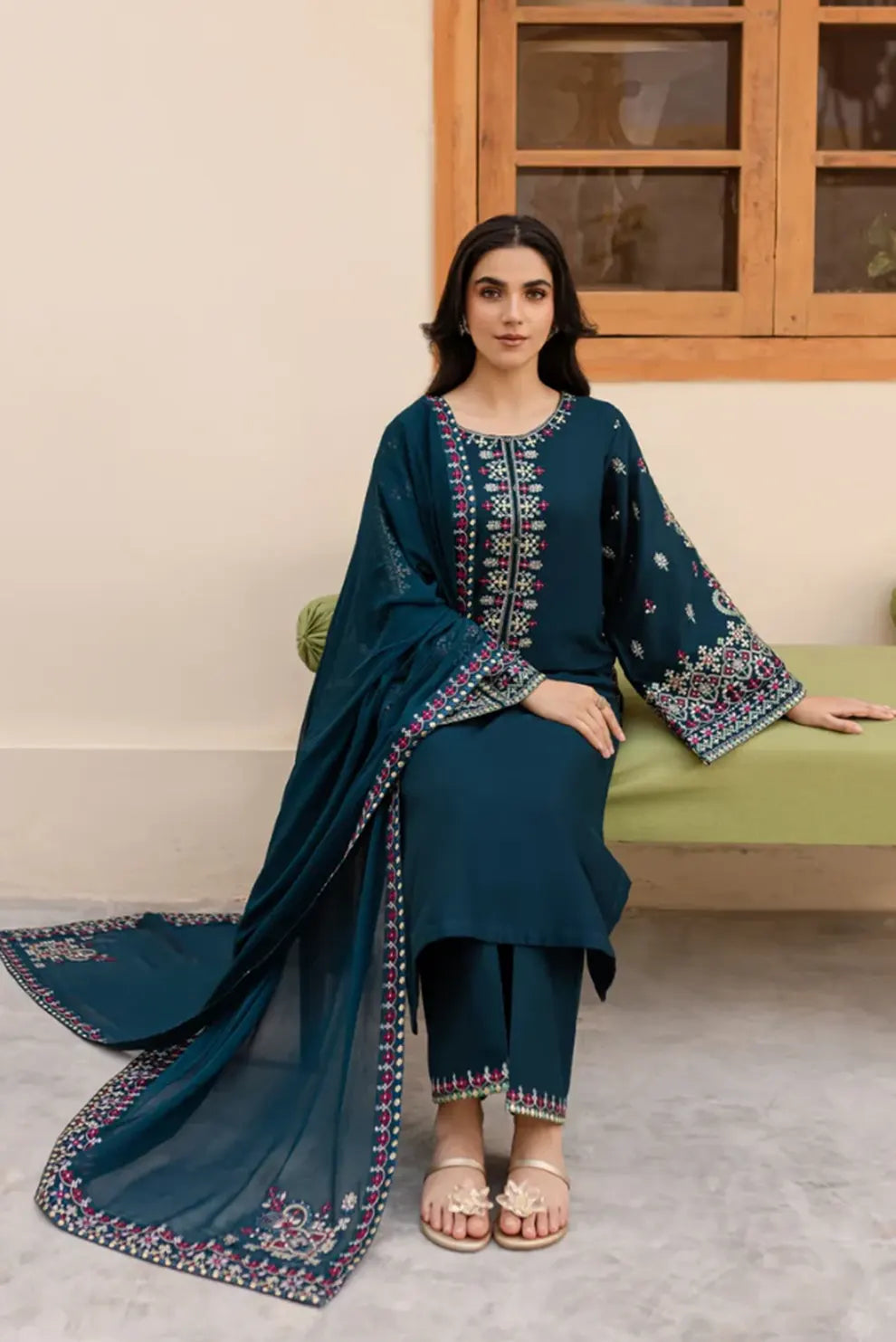 3 PIECE - UNSTITCHED | EMBROIDERED LAWN - BK1109