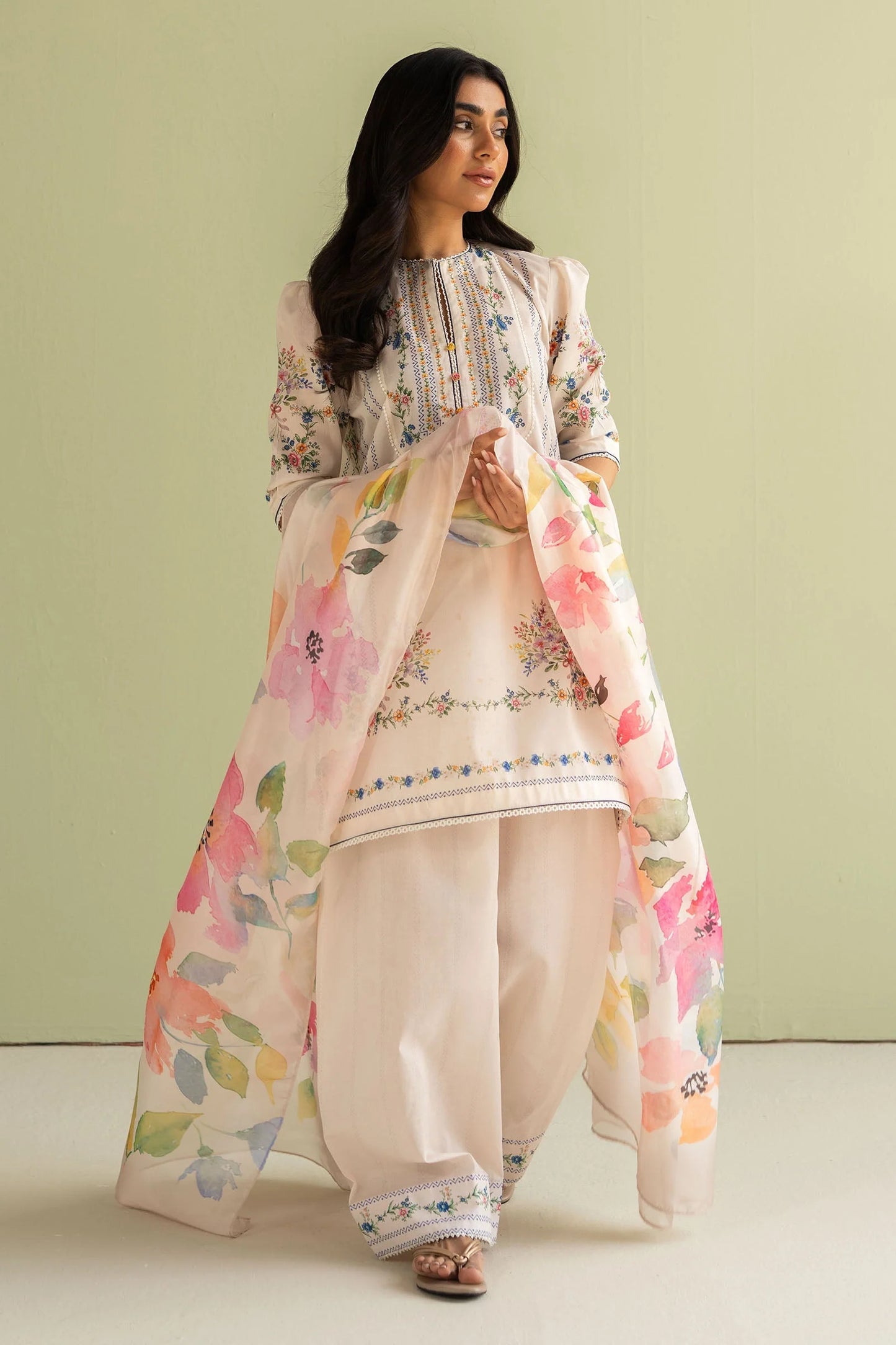3 PIECE - UNSTITCHED | PRINTED LAWN - ZS1134