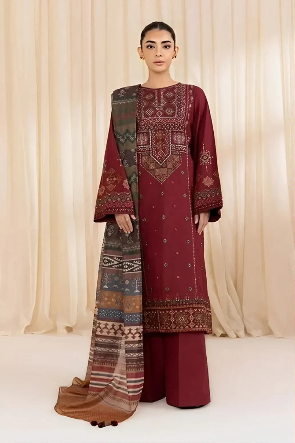 3 PIECE - UNSTITCHED | EMBROIDERED LAWN - SH1161