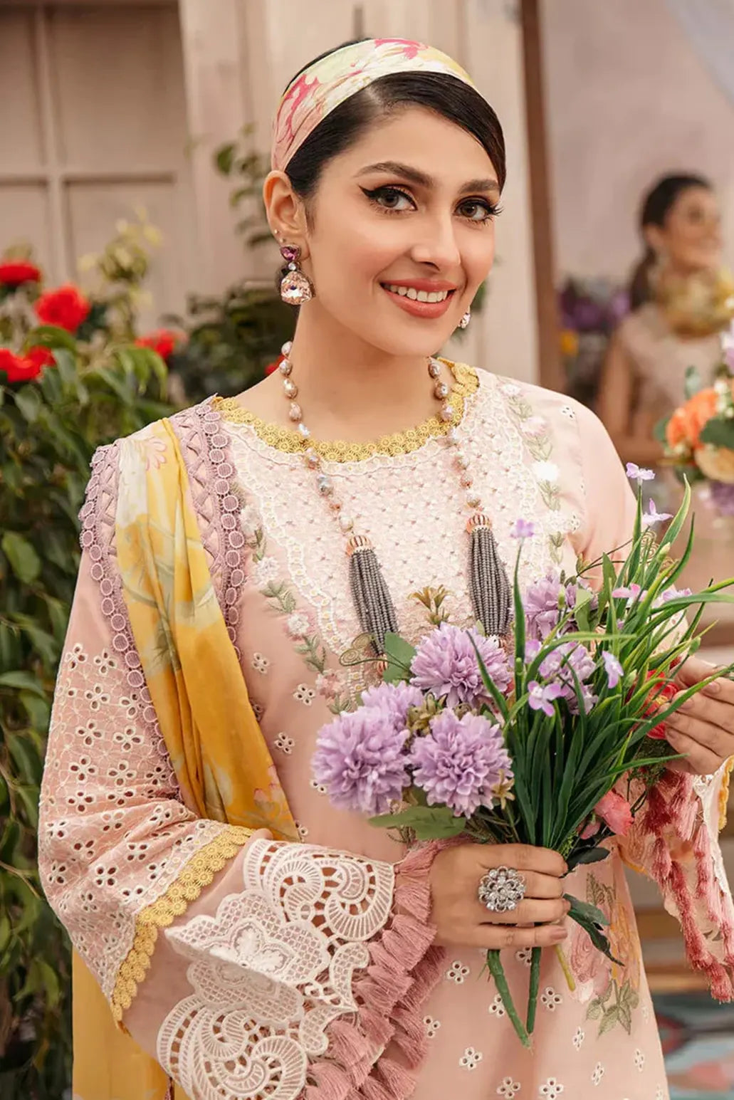 3 PIECE - UNSTITCHED | CHIKAN KARI EMBROIDERED LAWN - MQ1163