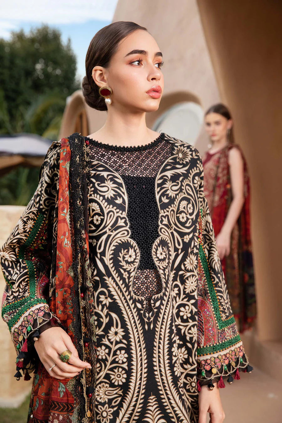 3 PIECE - UNSTITCHED | PRINTED LAWN - MB1129-B