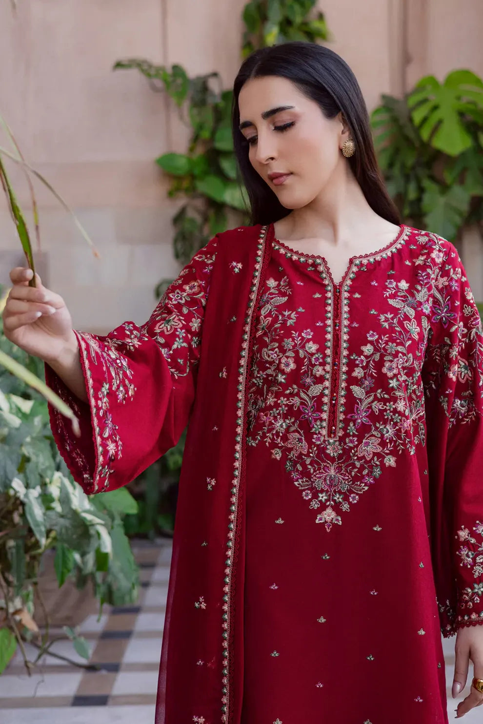 3 PIECE - UNSTITCHED | EMBROIDERED LAWN - Bk1107