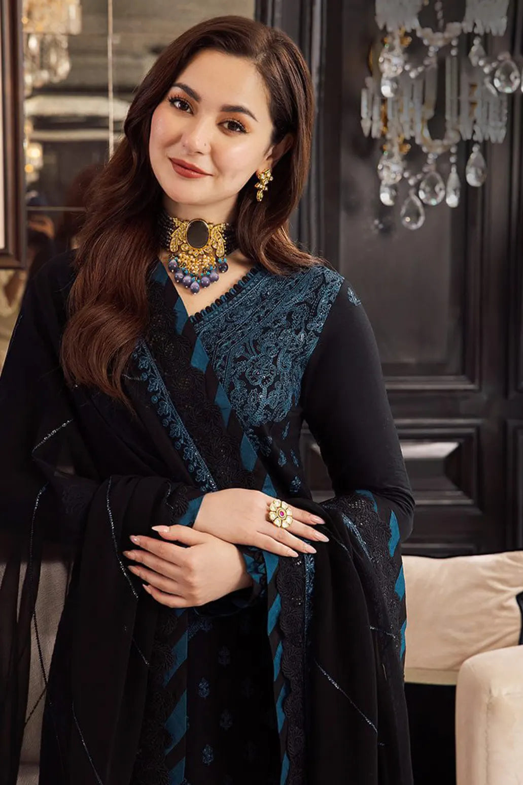 3 PIECE - UNSTITCHED | LUXURY EMBROIDERED LAWN - AJ1181