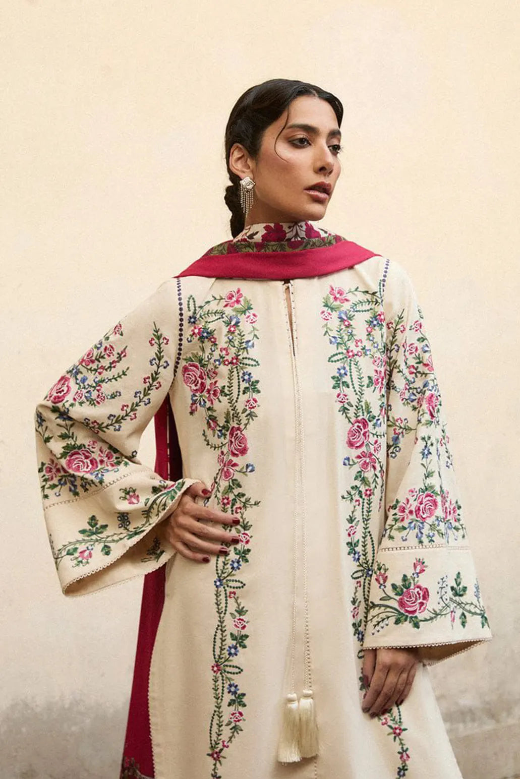 3 PIECE - UNSTITCHED | EMBROIDERED LAWN - GR1250