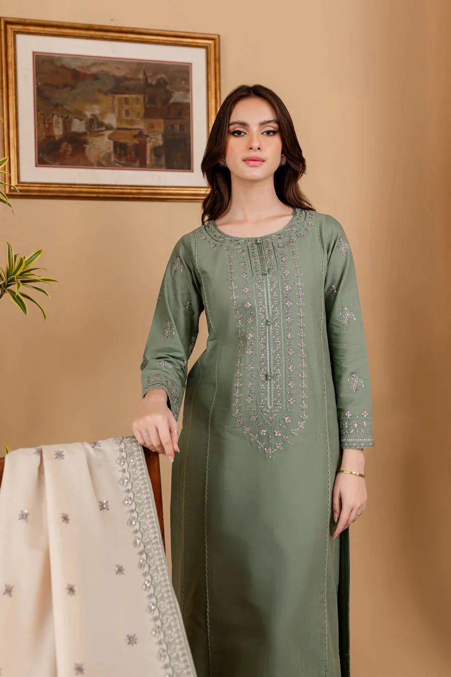 3 PIECE - UNSTITCHED | EMBROIDERED LAWN - BK1159