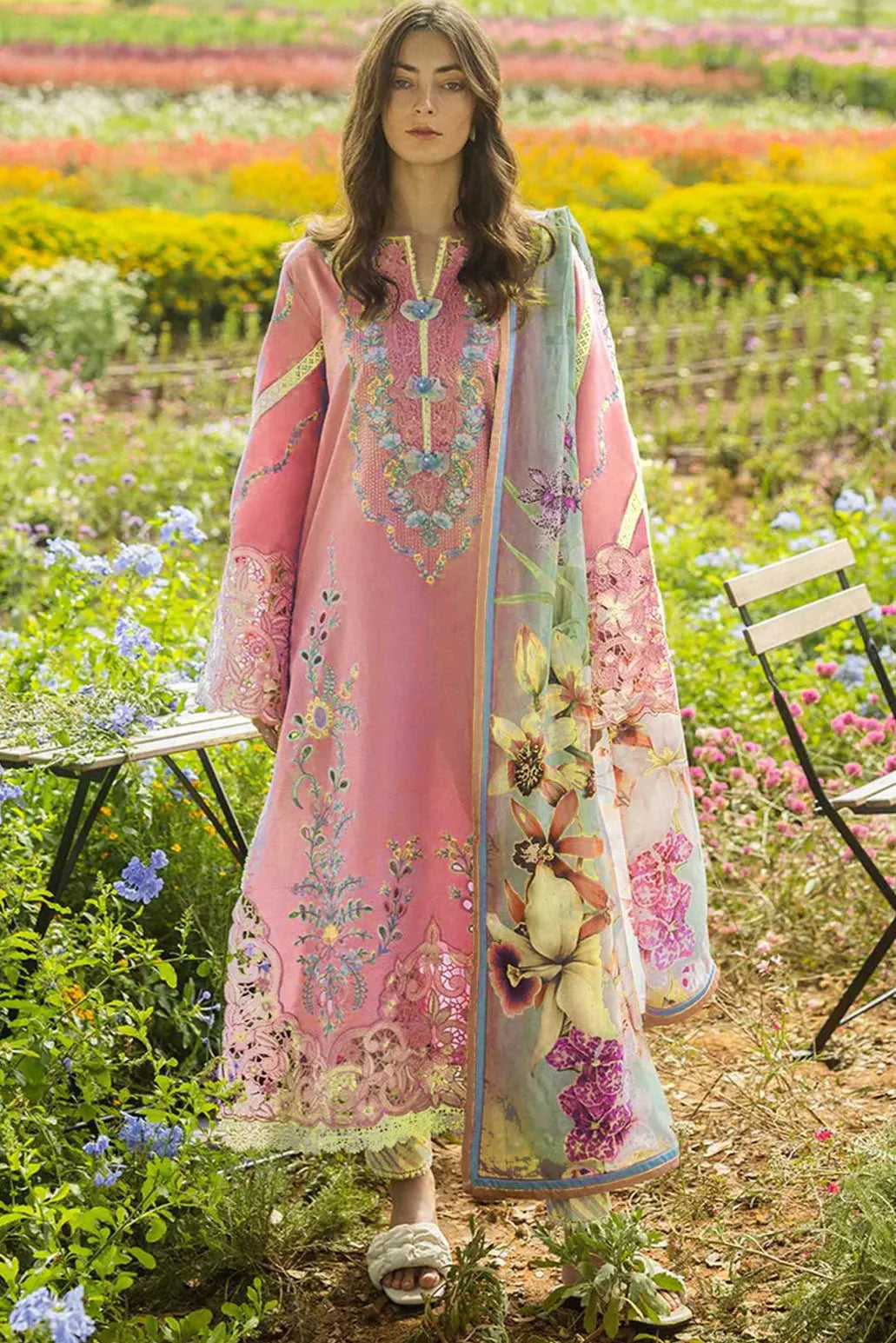 3 PIECE - UNSTITCHED | LUXURY EMBROIDERED LAWN - MQ1191