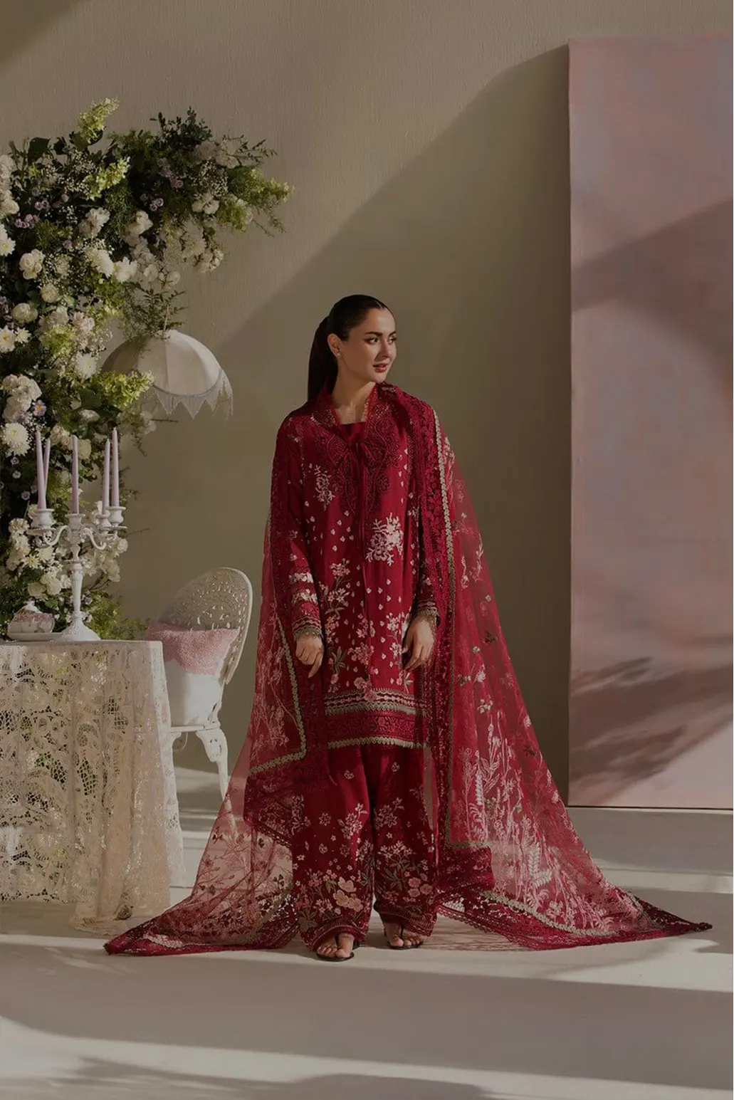 3 PIECE - UNSTITCHED | EMBROIDERED LAWN - GR1246