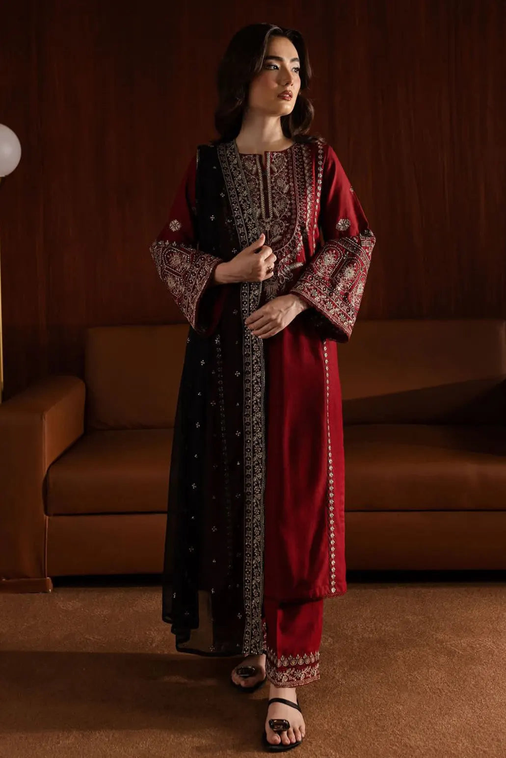 3 PIECE - UNSTITCHED | EMBROIDERED LAWN - GR1194