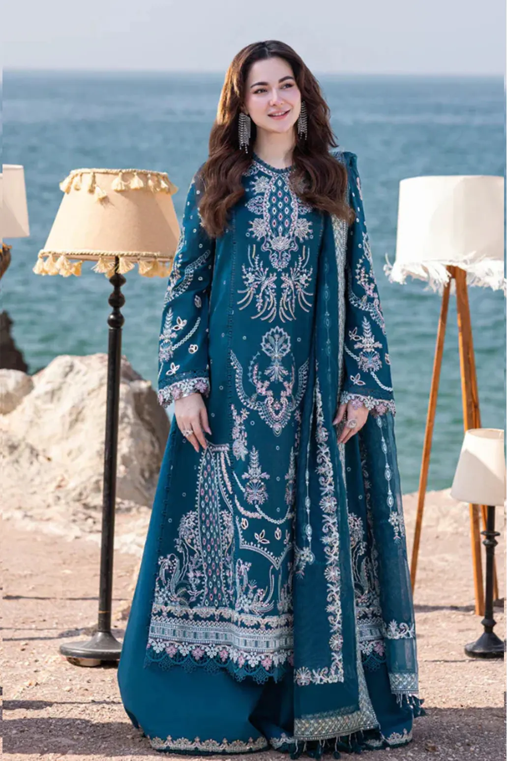 3 PIECE - UNSTITCHED | LUXURY EMBROIDERED LAWN - QL1182