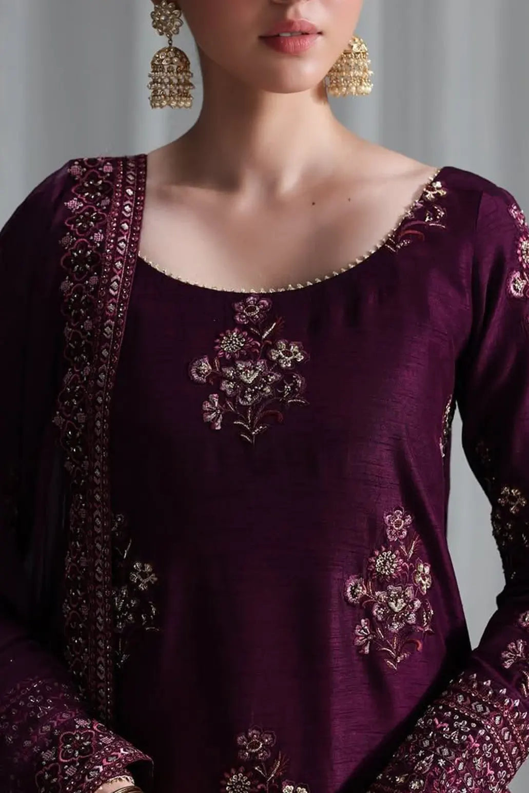 3 PIECE - UNSTITCHED | LUXURY EMBROIDERED LAWN - GR1188