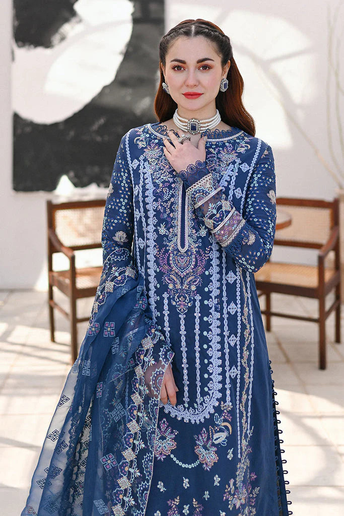 3 PIECE - UNSTITCHED | CHIKAN KARI EMBROIDERED LAWN - QL1148