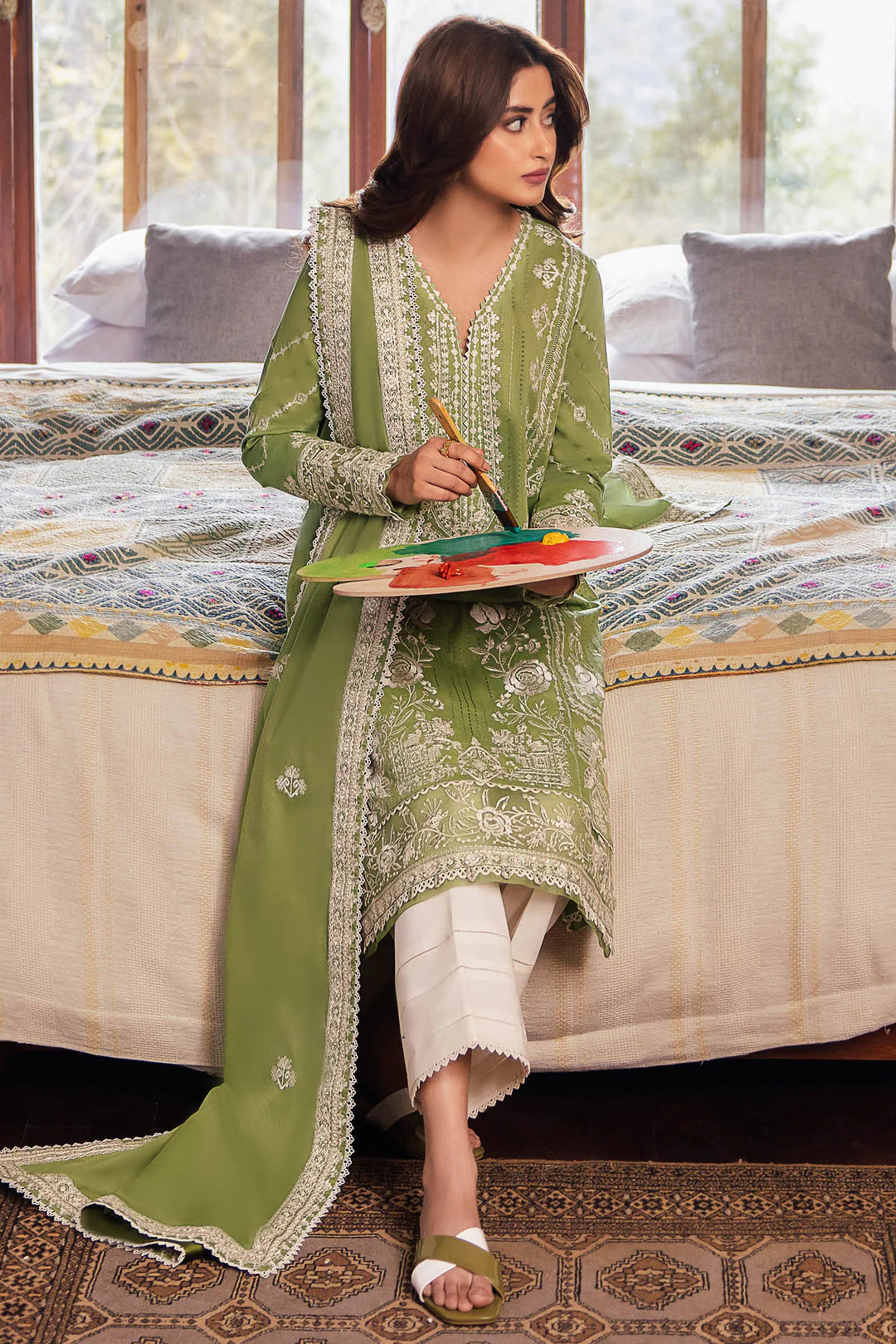 3 PIECE - UNSTITCHED | LUXURY EMBROIDERED LAWN - ZH1125