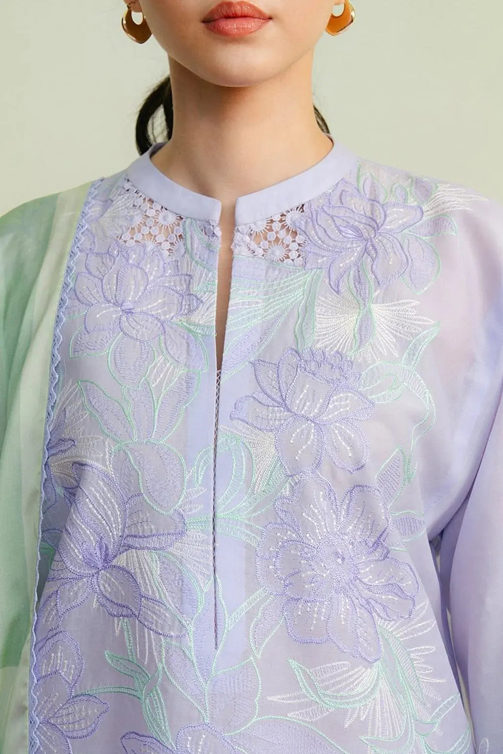 3 PIECE - UNSTITCHED | EMBROIDERED LAWN - ZS1193