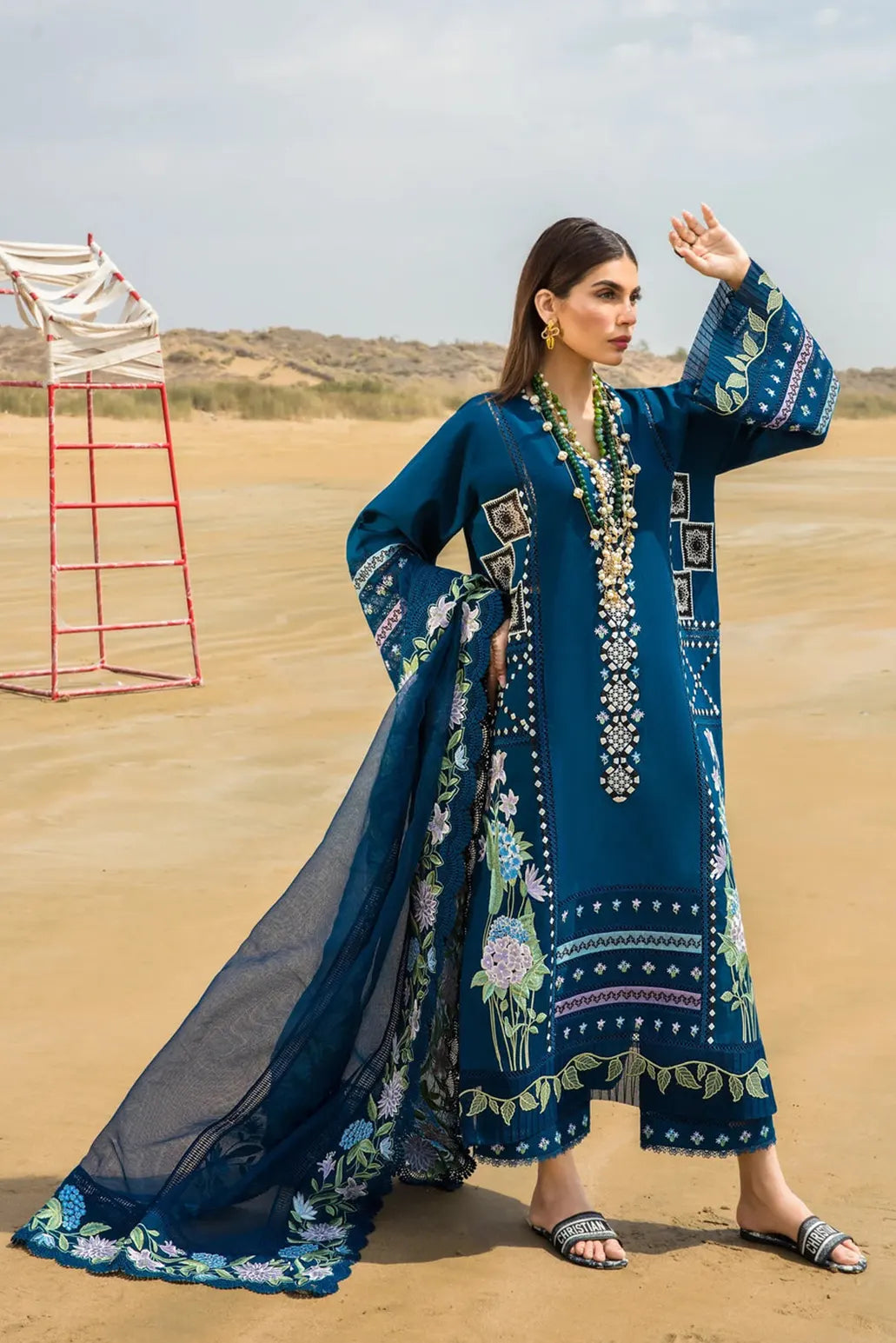 3 PIECE - UNSTITCHED | EMBROIDERED LAWN - CM1137