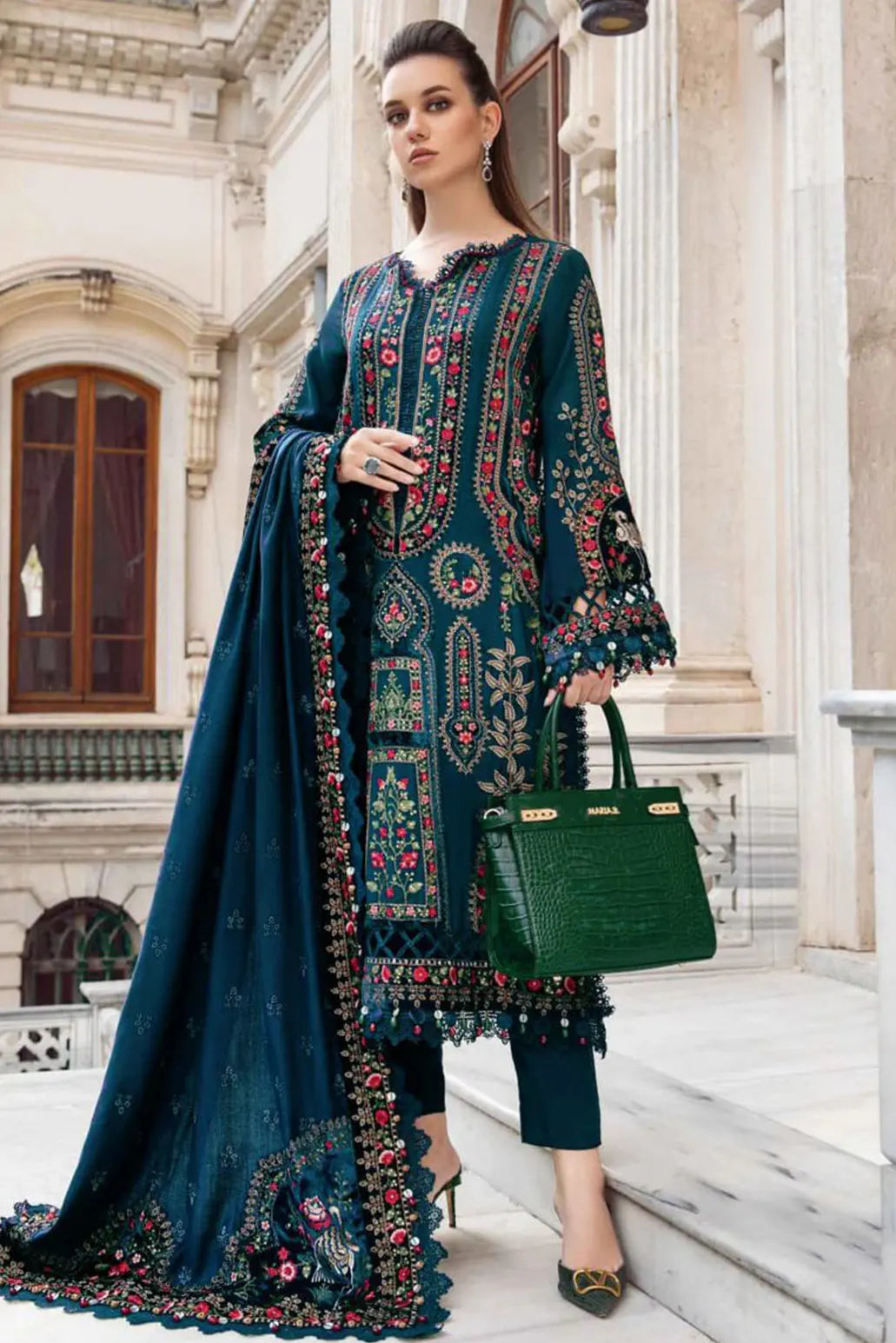 3 PIECE - UNSTITCHED | LUXURY EMBROIDERED LAWN - MB1180