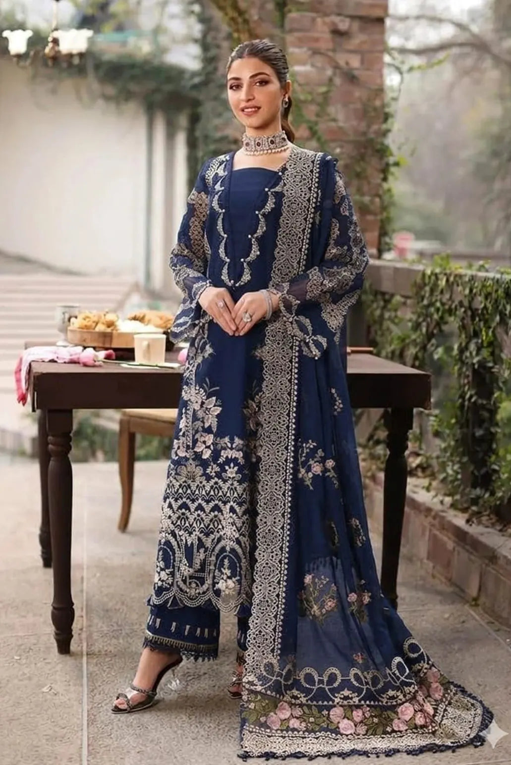 3 PIECE - UNSTITCHED | LUXURY EMBROIDERED LAWN - KF1171