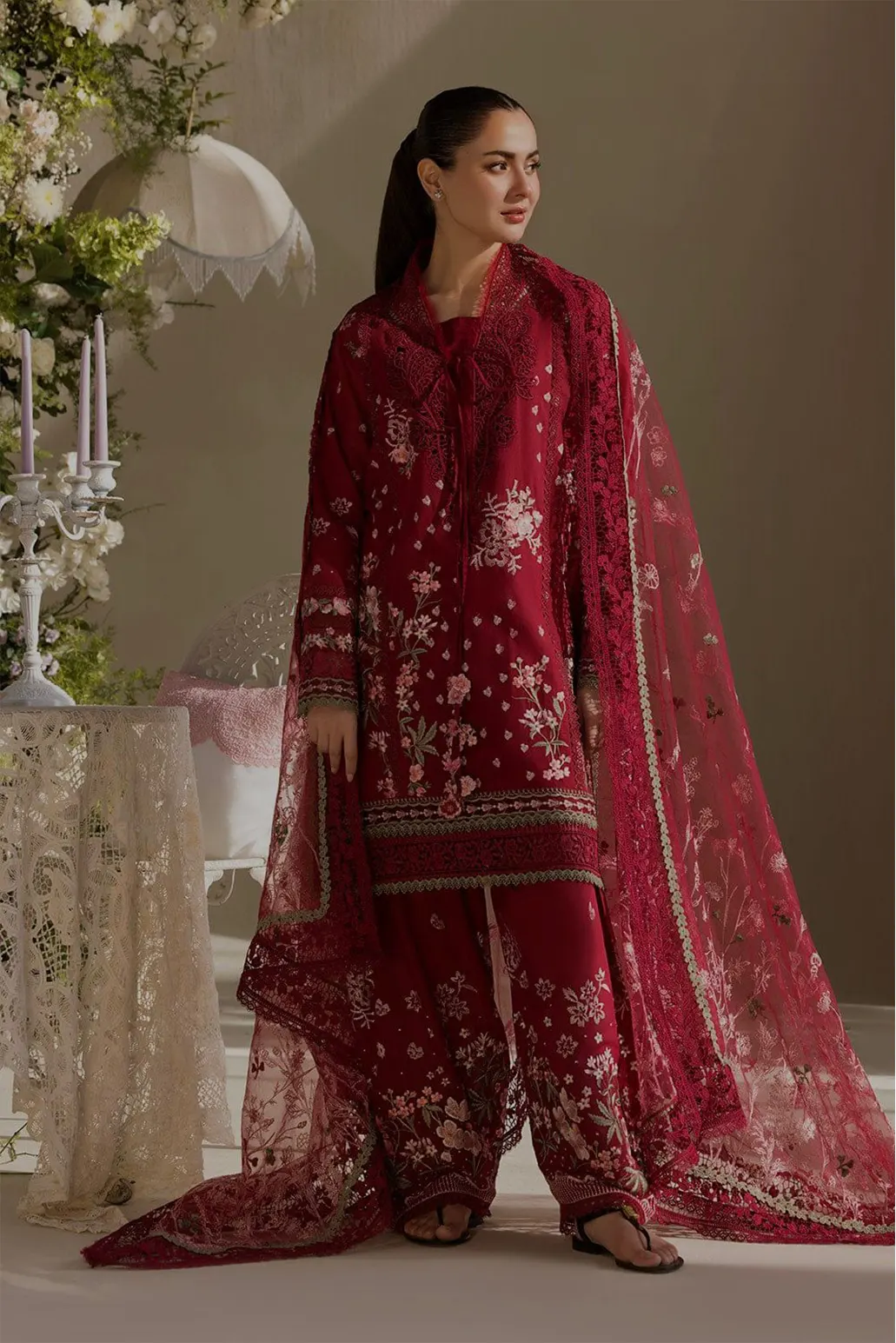 3 PIECE - UNSTITCHED | EMBROIDERED LAWN - GR1246