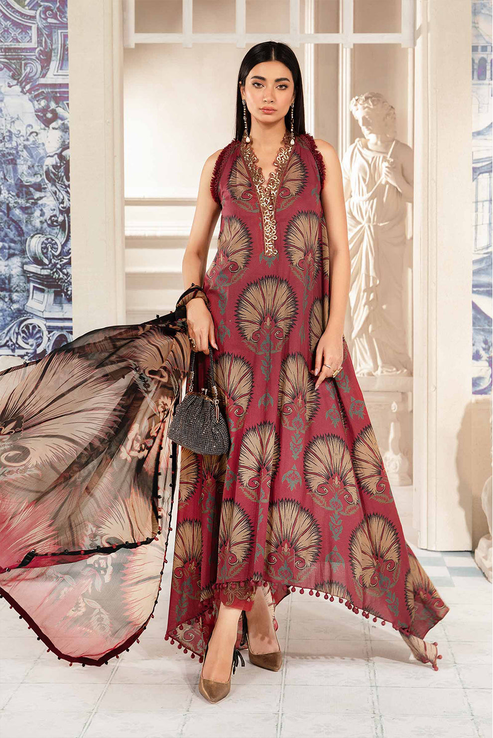 3 PIECE - UNSTITCHED | PRINTED LAWN - MB1200-A