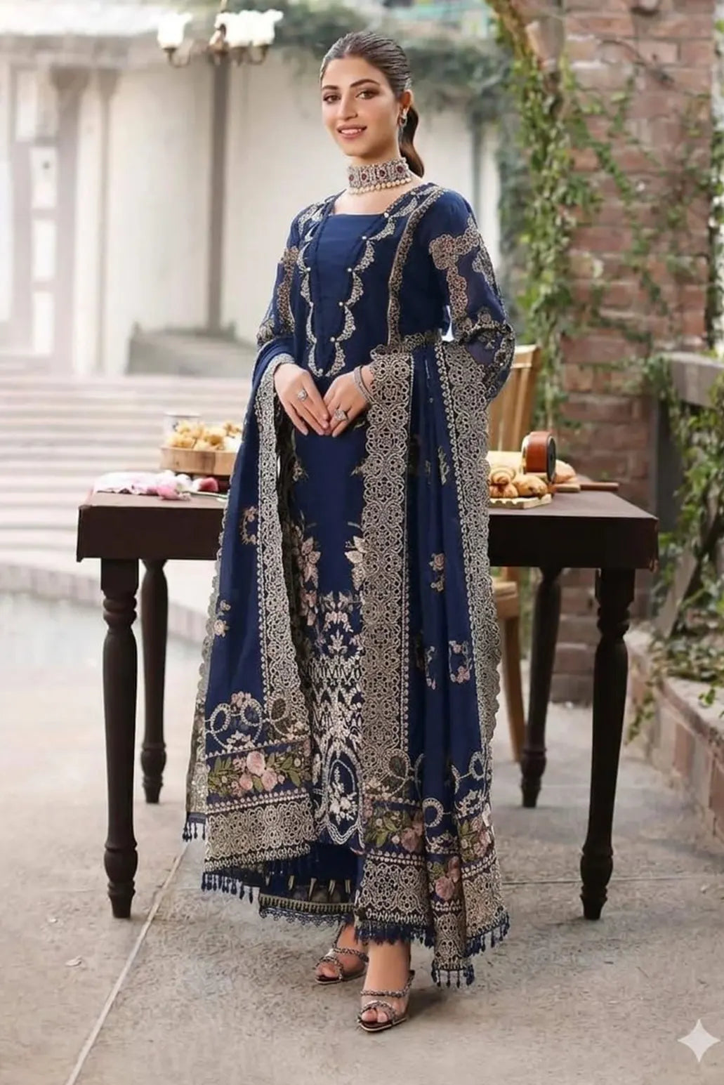 3 PIECE - UNSTITCHED | LUXURY EMBROIDERED LAWN - KF1171