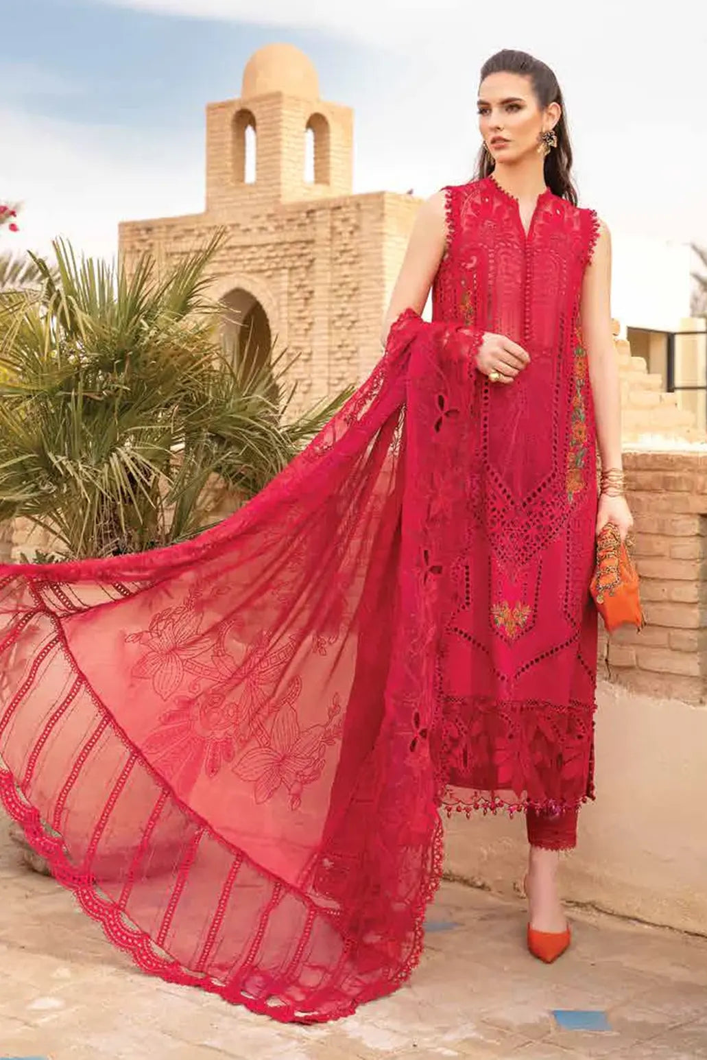 3 PIECE - UNSTITCHED | LUXURY EMBROIDERED LAWN - MB1121