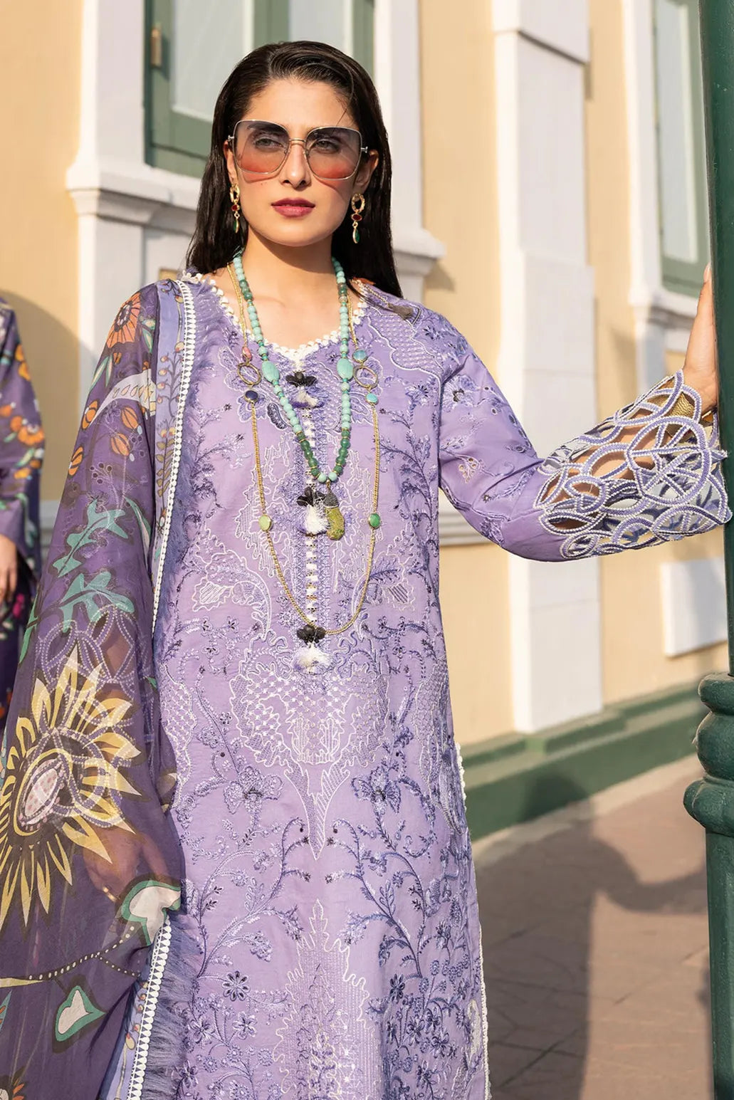3 PIECE - UNSTITCHED | LUXURY EMBROIDERED LAWN - MQ1138