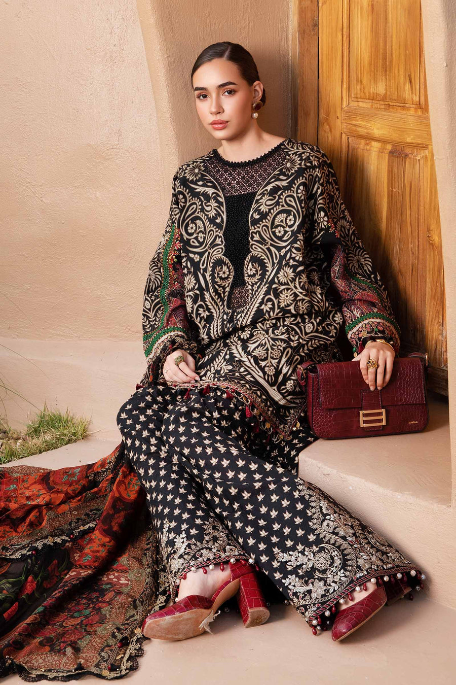 3 PIECE - UNSTITCHED | PRINTED LAWN - MB1129-B