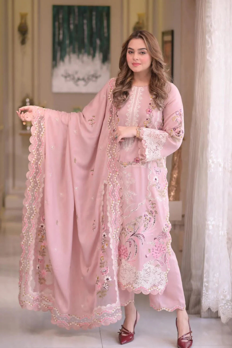 3 PIECE - UNSTITCHED | LUXURY EMBROIDERED LAWN - AL1101