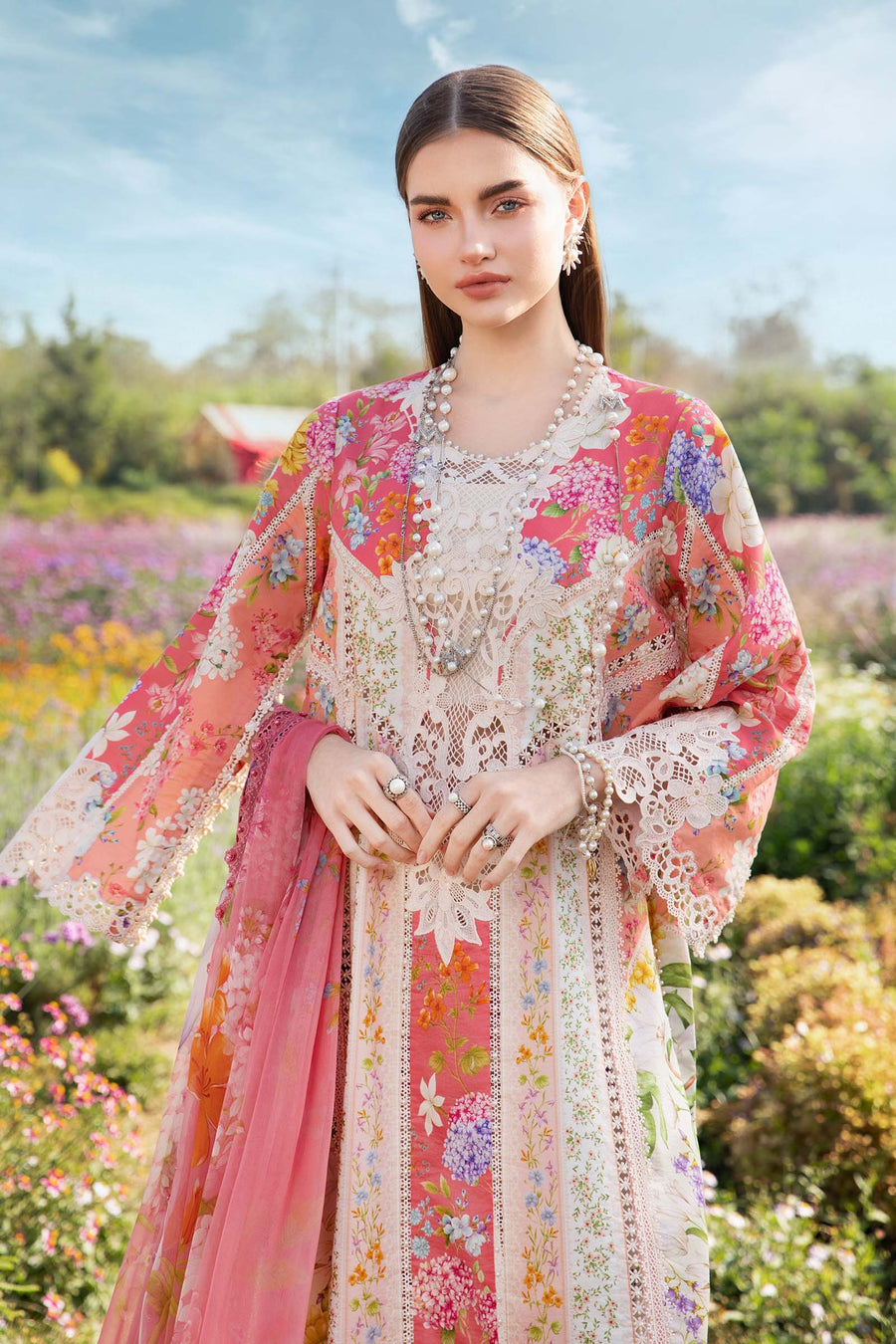 3 PIECE - UNSTITCHED | PRINTED LAWN - MB1127-A