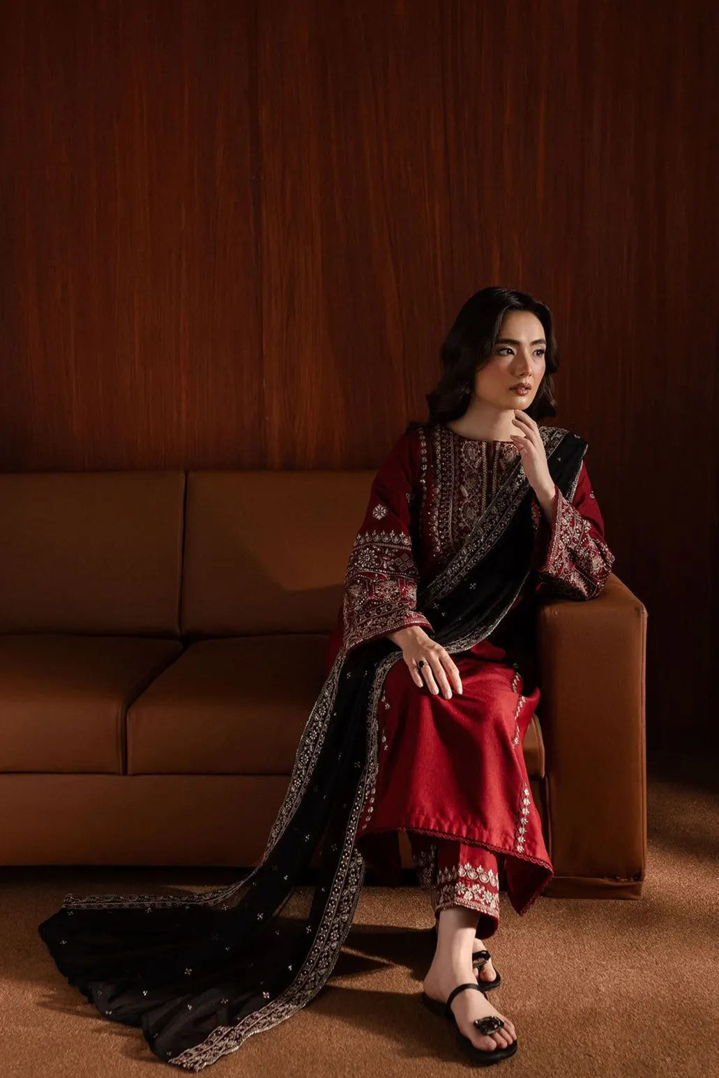 3 PIECE - UNSTITCHED | EMBROIDERED LAWN - GR1194